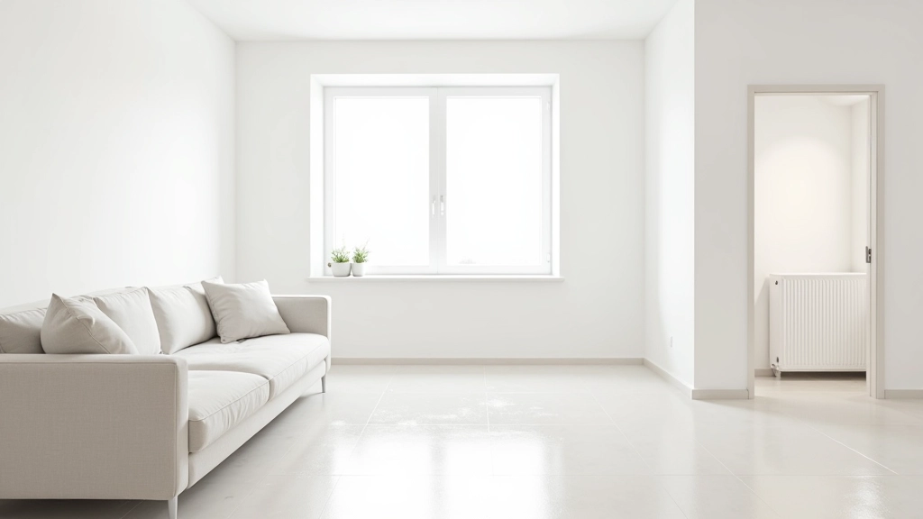 Clean apartment interior after professional renovation cleanup with bright sunlight and spotless surfaces