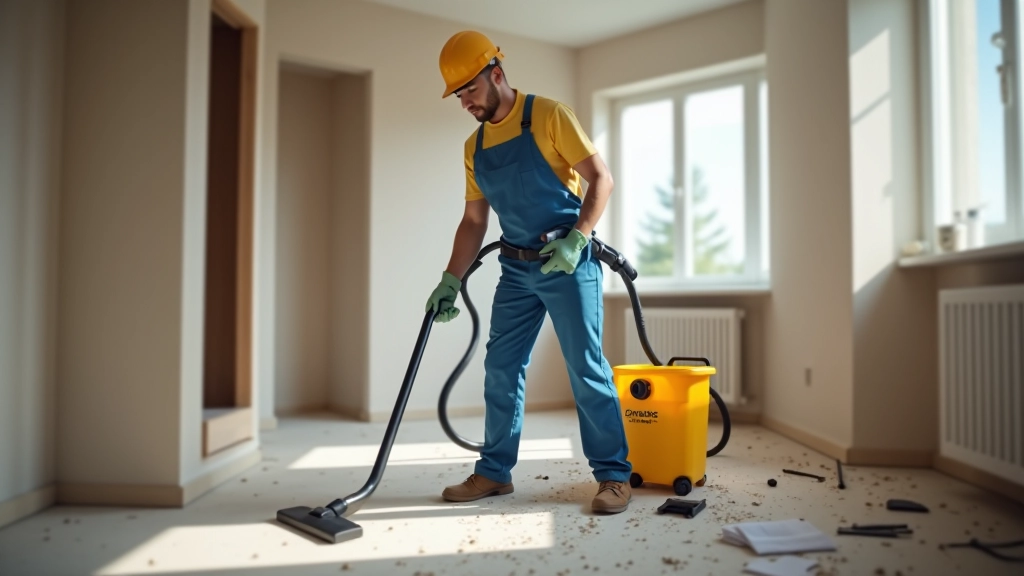 Specialized cleanup equipment in action during post-renovation cleaning